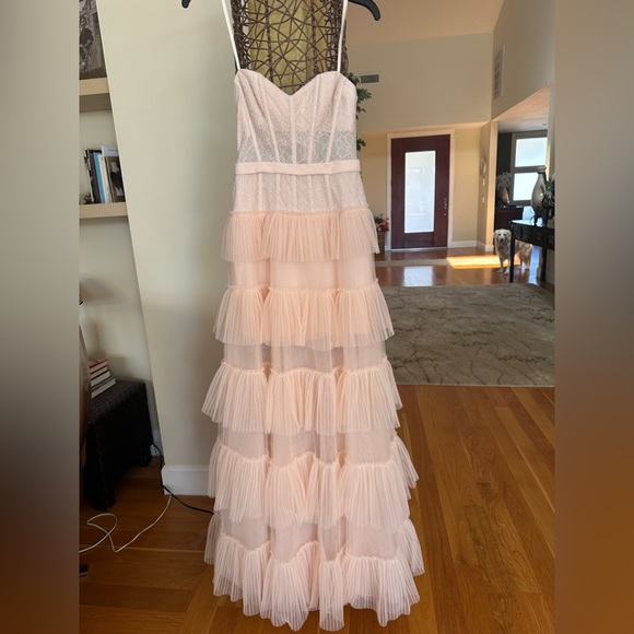 BCBG MAXARIA Oly Womens Ruffled Corset Evening Dress - Picture 4 of 11